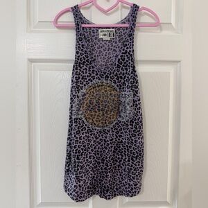 Zadig & Voltaire Lavender Leopard Studded- lakers  Graphic Tank
